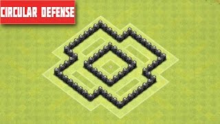 Clash of Clans Town Hall 4 Defense BEST CoC TH4 Trophy  War Base Layout Defense Strategy [upl. by Berns]