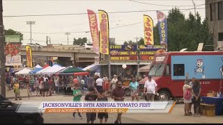 Jacksonvilles Tomato Festival has record number of vendors this year [upl. by Nommad101]