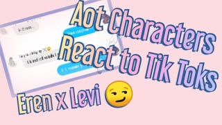 Aot Characters React To Tik Toks  Eren x Levi [upl. by Corydon]