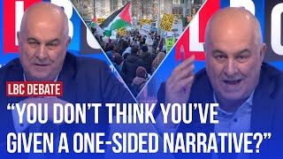 LBC caller quotdisgusted by doublestandardquot in coverage of Gaza protests [upl. by Wappes628]