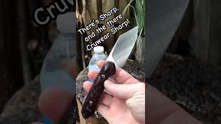 Screaming sharp sharp edc asmr shorts fixedblade [upl. by Ehtylb]