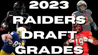 DRAFT GRADES for the Las Vegas Raiders 2023 Class  The Sports Brief Podcast [upl. by Fotinas164]