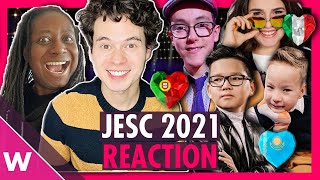 Junior Eurovision 2021 reaction Italy Portugal Kazakhstan [upl. by Annawat]