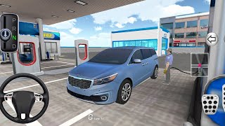 New old Kia carnival suv car came to the gas station ⛽ and washing 3d driving class simulation [upl. by Strickland]