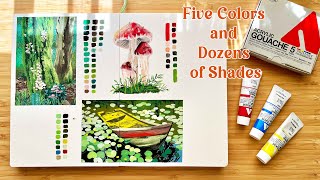 Five Colors and Dozens of Shades  Holbein Acrylic Gouache Unboxing 🎨 [upl. by Nicolai]