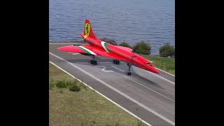 Supersonic Concorde Ferrari takes off from a short runway [upl. by Aztiley748]