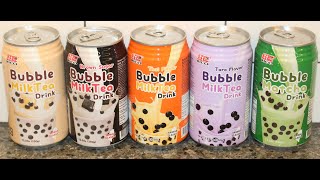 Rico Bubble Milk Tea Classic Brown Sugar Thai Taro amp Bubble Matcha Drink Review [upl. by Annawot407]