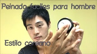 Peinado fácil para cabellos cortos Hombre Estilo Coreano [upl. by Olly504]