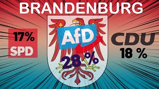 Wahlumfrage Brandenburg  So würde Brandenburg wählen wenn Sonntag Landtagswahl wäre [upl. by Anisor]