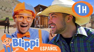 Blippi en el Rancho 🐎  Blippi  Moonbug Kids Parque de Juegos [upl. by Yddor]