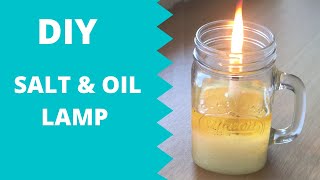 DIY SALT AND OIL LAMP  WAXLESS CANDLE  DIY Candle Using Rock Salt and Oil  Emergency Lamp [upl. by Lalittah]