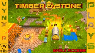 Lets play Timber amp Stone  a medieval city building game [upl. by Wurst]