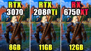 RTX 3070 vs RTX 2080 Ti vs RX 6750 XT  1080 1440p Gaming Benchmarks [upl. by Revell]