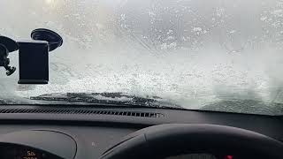 SNOW WINDSCREEN WIPERS ASMR INSIDE CAR Vlog SNOWING [upl. by Judith]