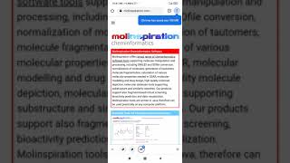 Prediction of molecular properties using free webserver molinspiration with mobile [upl. by Hueston]