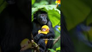 Warm Embrace Mother Monkey in the Rain🌧️🐒😴 travelmonkey babyanimal cute [upl. by Necyla912]