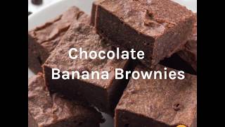 6Ingredient Ripe Banana Brownies [upl. by Gnilrac4]