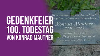 Gedenkfeier zum 100 Todestag von Konrad Mautner [upl. by Allisan]