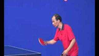 tabletennis technology反手前冲弧圈球 唐建军 [upl. by Duquette]