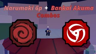 Bankai Akuma and Narumaki 6 Paths Combos  Shindo Life [upl. by Ytoc]