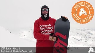 2016  2017  Burton Ripcord Snowboard  Video Review [upl. by Tuckie]