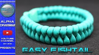 Paracord for beginners  How to make Paracord Bracelet Fishtail  Fast and Easy  Tutorial DIY [upl. by Rab923]