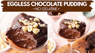 DOUBLE CHOCOLATE PUDDING  EGGLESS AND NO GELATINE EASY CHOCOLATE PUDDING RECIPE  NOOVEN RECIPE [upl. by Gustavo248]