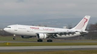 RARE Tunisair A300 landing amp takeoff  GVA  21122013 [upl. by Nek]