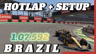 F1 24 BRAZIL Hotlap  Setup  107592 [upl. by Ecidnak]