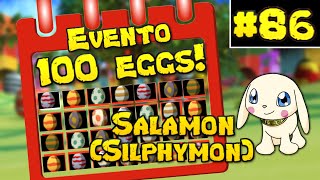 100 eggs  86 Salamon Silphymon  Digimon Masters Online [upl. by Putnem]