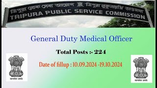 General Duty Medical Officer GroupquotAquot Requirement 2024 through TPSC Posts 224 agradutcareerpath [upl. by Griffis243]