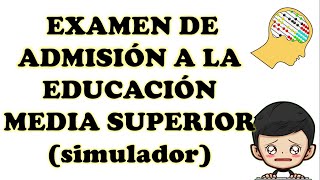 Examen de admisión preparatoria simulador [upl. by Kcirdes]