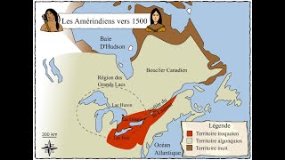 Le territoire des Algonquiens vers 1500 [upl. by Aidni66]