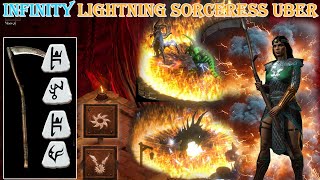 Diablo 2 Resurrected  Infinity Nova Charged Bolt Lightning Sorceress Build Uber Tristram [upl. by Etnoek]