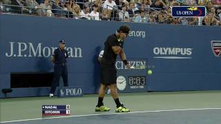 Rafael Nadal vs Denis Istomin R2 US Open 2010 HD 720p [upl. by Wesla]