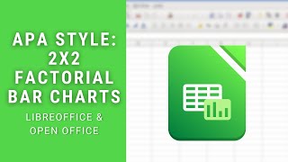 Libre Office amp Open Office — APA Style 2x2 Factorial Bar Graph w Error Bars [upl. by Atselec]