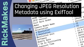 Changing JPEG Resolution Metadata using ExifTool [upl. by Berstine440]