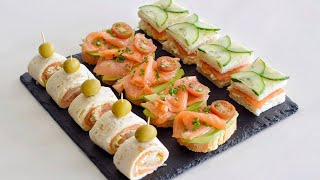 3 Recetas de CANAPÉS con Salmón Ahumado para tu Fiesta  Fáciles y Deliciosos  DarixLAB [upl. by Ilojne767]