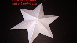 DIY HOW TO FOLD AND CUT A 6 POINT STAR  make a dimensional star  ornament  PAPER CRAFTS [upl. by Annunciata]