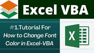 Change Font Color in Excel by VBA  Excel VBA  Font Color [upl. by Dis]