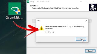 Fix Oppo Driver Installation Error The folder name cannot include any of the following characters [upl. by Sean]