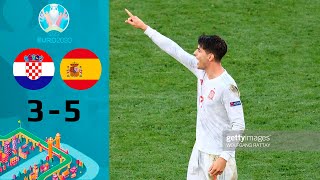 Croacia vs España 35 Resumen y goles  EURO 2020 [upl. by Ube]