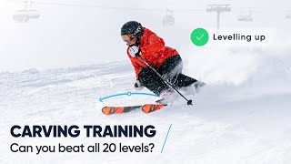 20 LEVELS OF CARVING SKI TRAINING  Can you complete them all [upl. by Rue]