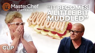 The Mille Feuille Collapses  MasterChef Australia  MasterChef World [upl. by Nirrek]