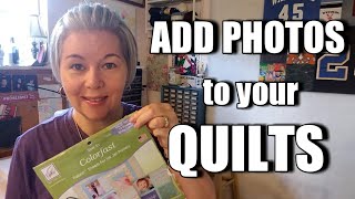 Add Photos in Your Quilts Using June Tailor Colorfast Fabric Sheets amp Bee Quilt Update [upl. by Yaras580]