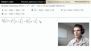 Zad6 Rozkład wielomianu na czynniki wyrażenia algebraiczne  zestaw 3 [upl. by Dean386]