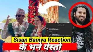 Sisan Baniya React on Shrinkhala khatiwada wedding 😱 [upl. by Atteloj]