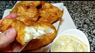 Easy Crispy Battered Fish Recipe  Lemon Herb Tartar Sauce Recipe [upl. by Norihs993]