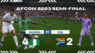 AFCON SEMIFINAL NIGERIA 1 P4 VS SOUTH AFRICA 1 P2  2ND HALF  afcon2023 supereagles [upl. by Dani]