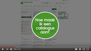 Catalogus aanmaken in de webshop van Technische Unie [upl. by Harvison133]